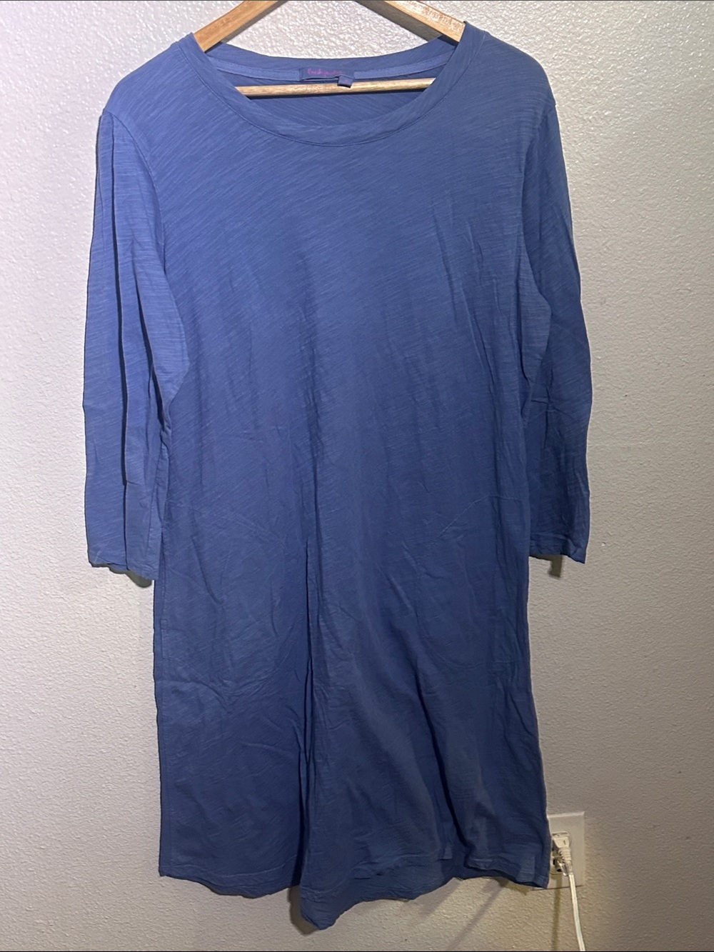 fresh produce Periwinkle Blue Long Sleeve Crewneck Dress